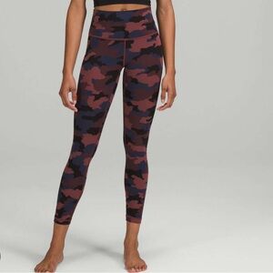 Lululemon Wunder Under High-Rise Tight 25" Camo Smoky Red Night Sea Multi 4